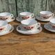 Set of six Digoin cups, Trouvère model
