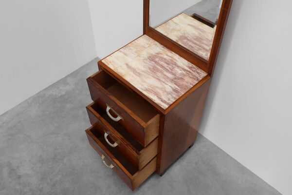 Commode, coiffeuse Art Déco avec miroir, France années 1930