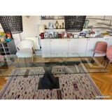 Extensible dining table (180-260) glass Roche Bobois