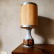 Ceramic lamp with sun patterns