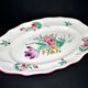 Lunéville Keller & Guerin, oval dish, Streetlight with polychrome flowers, 41×29