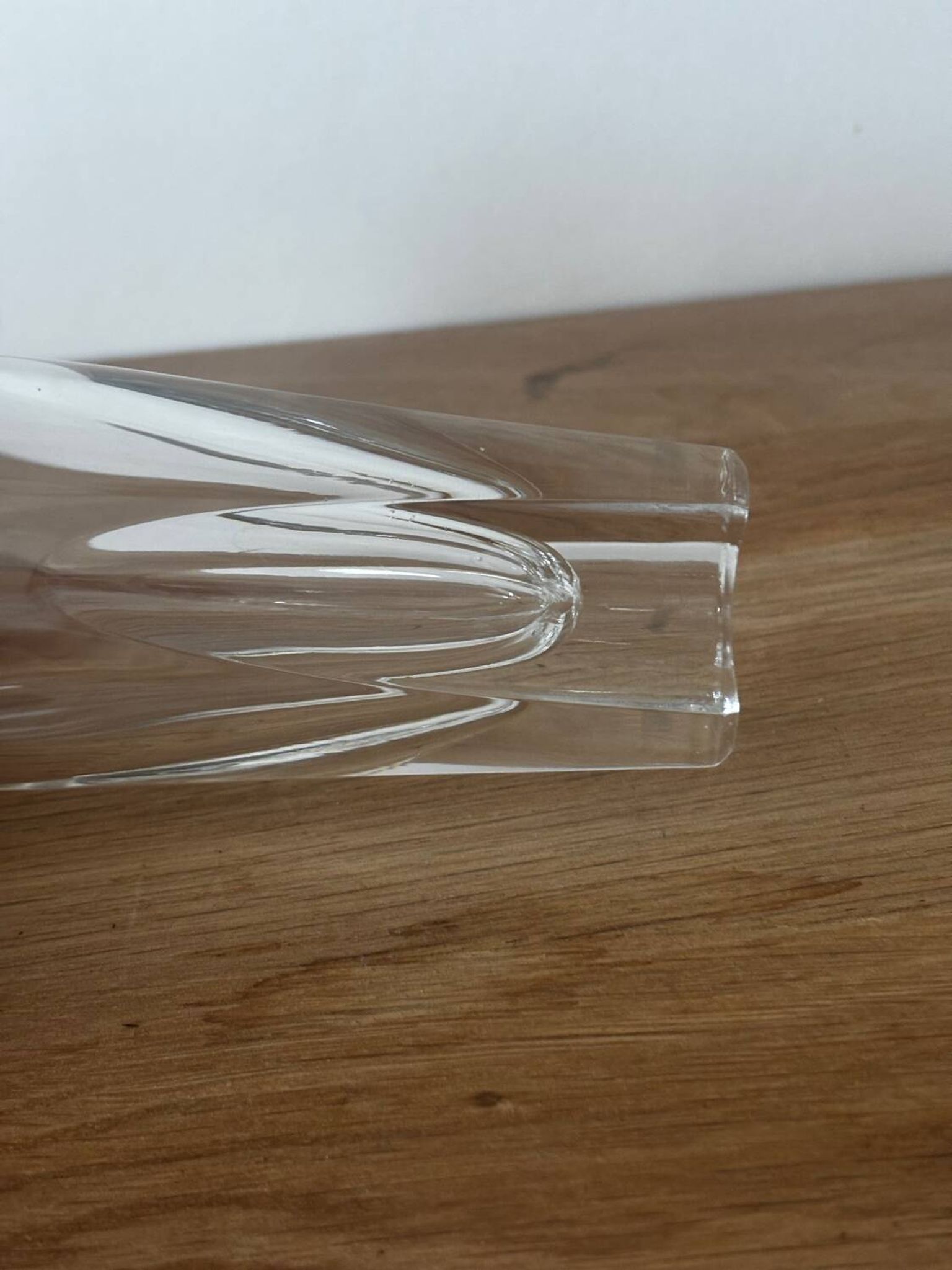 Set of 6 bistro glasses, possibly crystal, made in Italy.