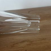 Set of 6 bistro glasses, possibly crystal, made in Italy.