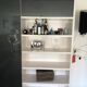Ligne Roset Square Library - white lacquered with enamelled glass door