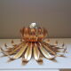 Wall light flower vintage 70s