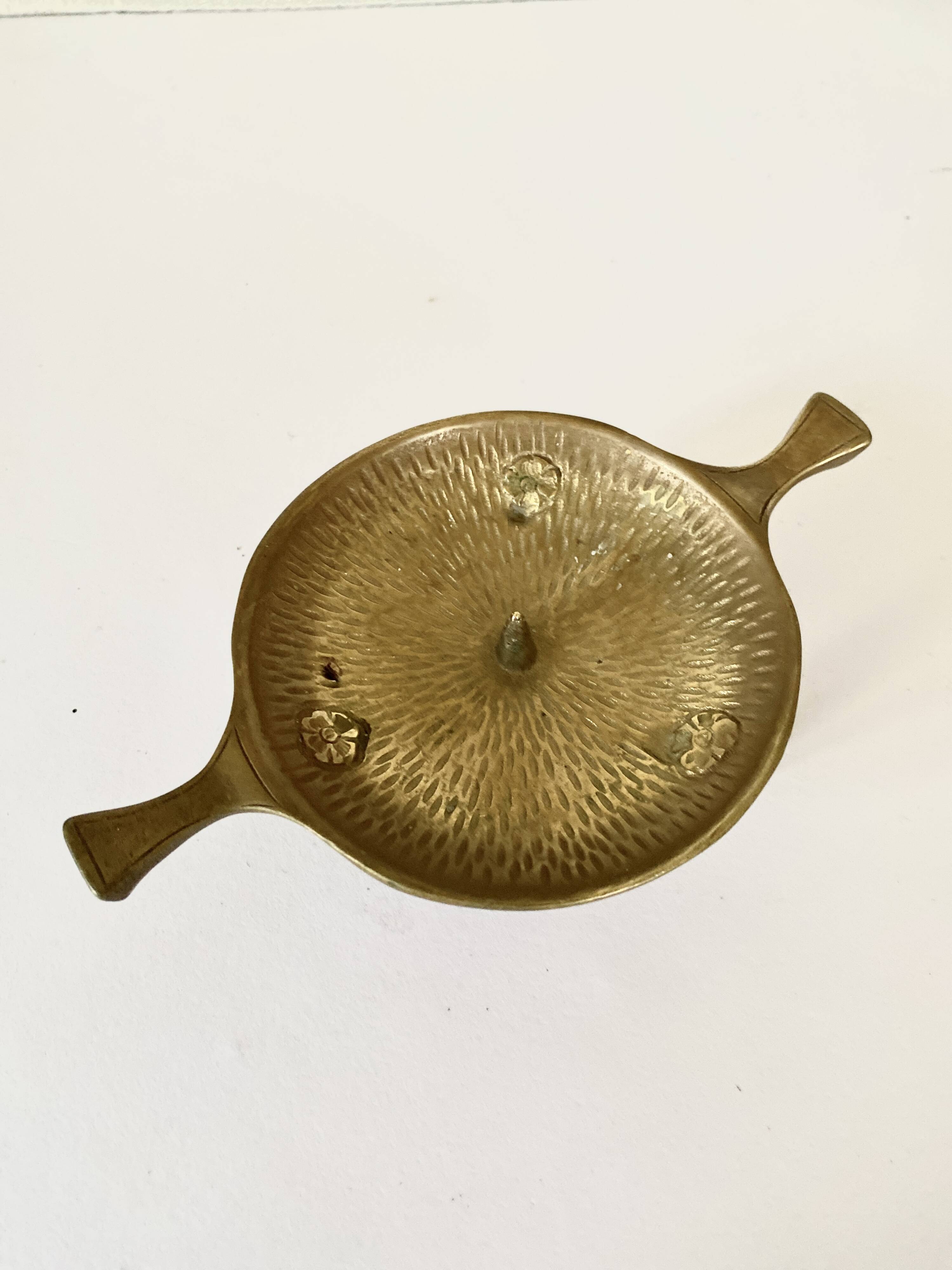 Solid brass candle holder, 1950