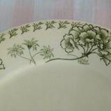 Set of 4 flat plates in earthenware of Sarreguemines palmyra pattern