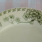 Lot de 4 assiettes plates en faïence de Sarreguemines motif Palmyre