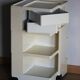 Vintage Boby Joe Colombo dessert trolley, space age 1970 Italian design.
