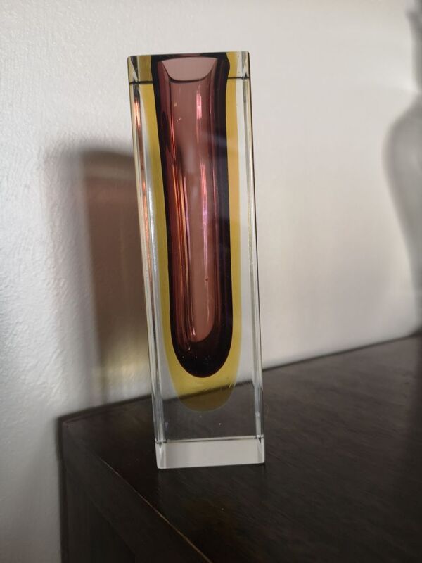 Vase soliflore Sommerso Murano, années 1960