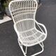 Fauteuil en osier blanc