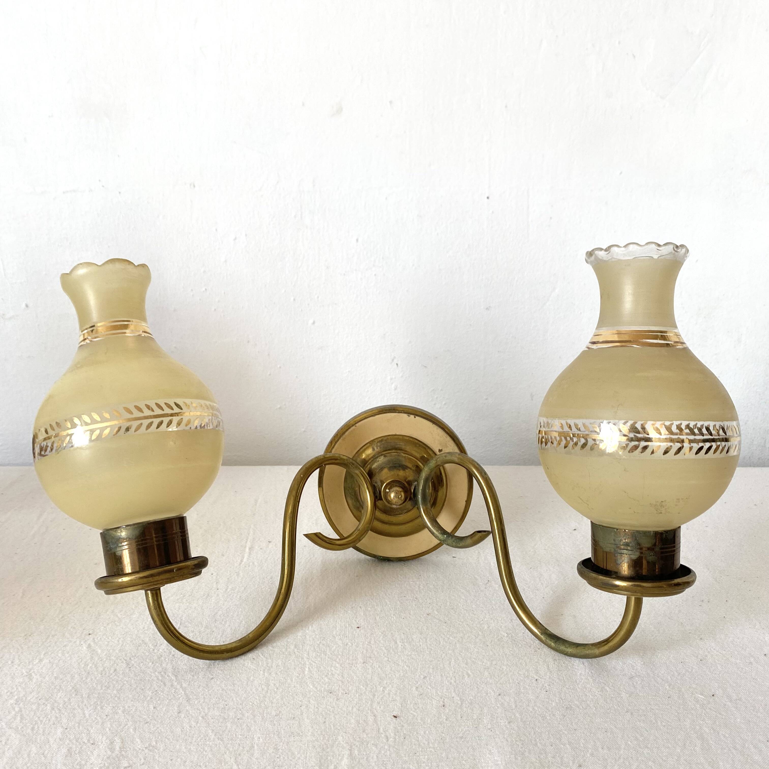 Pair of vintage double sconces