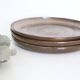 Flat plates x3, artisanal pottery, France