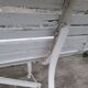 White garden slat bench