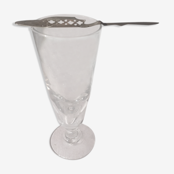 Verre absinthe avec sa cuillère