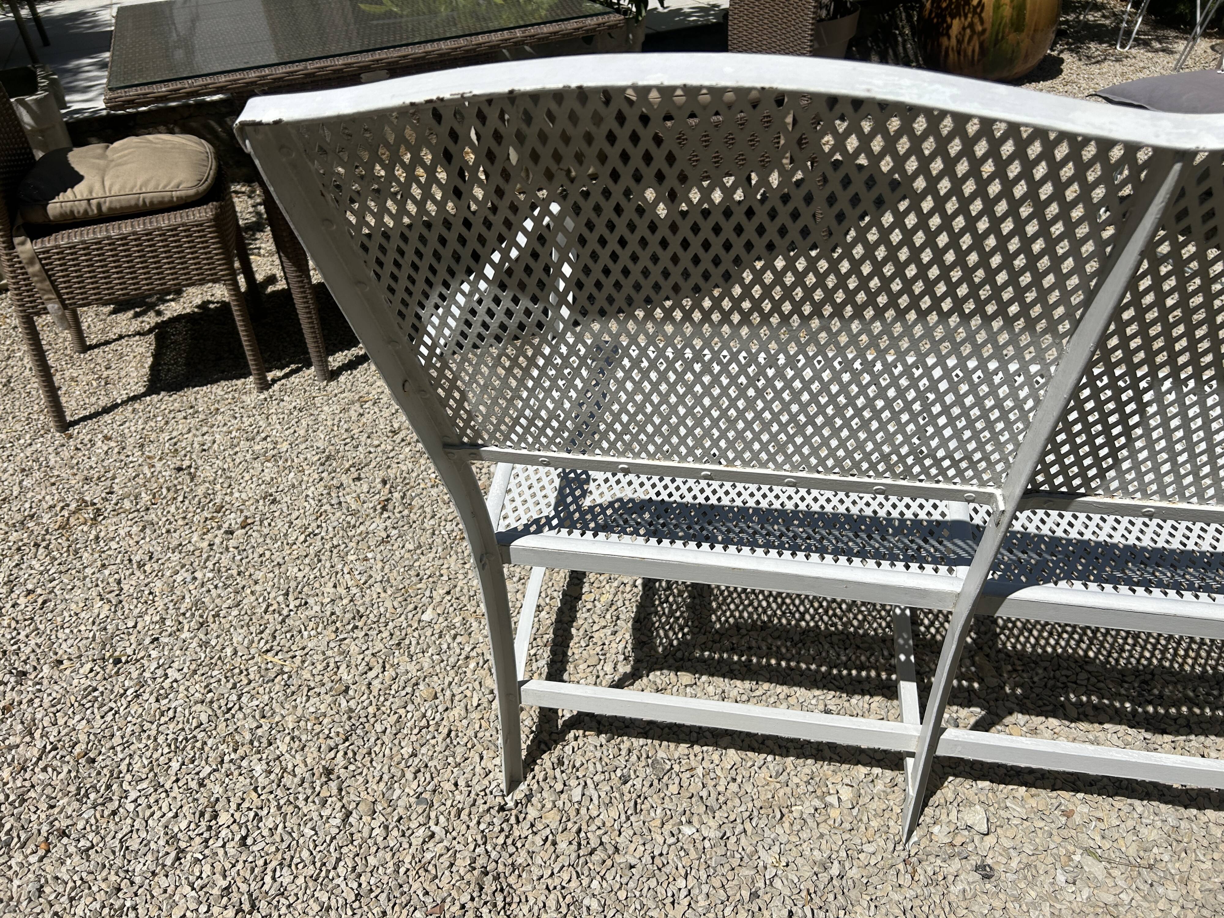 Garden bench in riveted iron by Gustave Serrurier-Govy 1900/1910