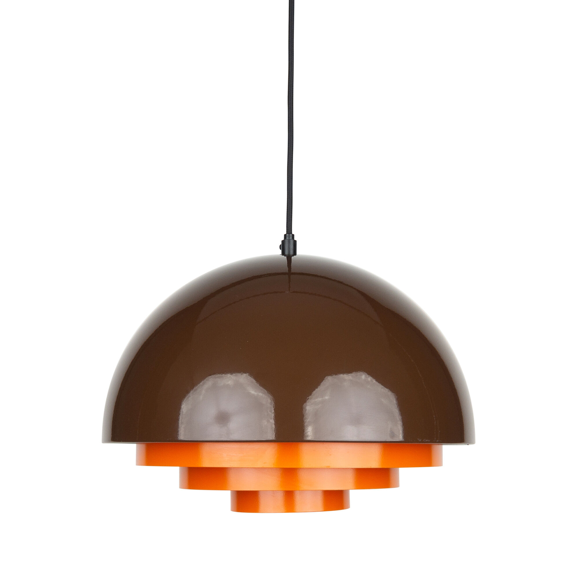 Danish vintage pendant lamp Milieu by Jo Hammerborg, Fog og Morup, 1970s