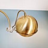 Eyeball double arc floor lamp in brass, GEPO (Netherlands), 1970s