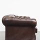 Canapé Chesterfield 3 places en cuir de vache de style anglais
