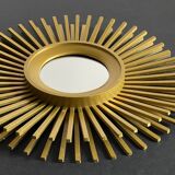 Miroir soleil doré style vintage
