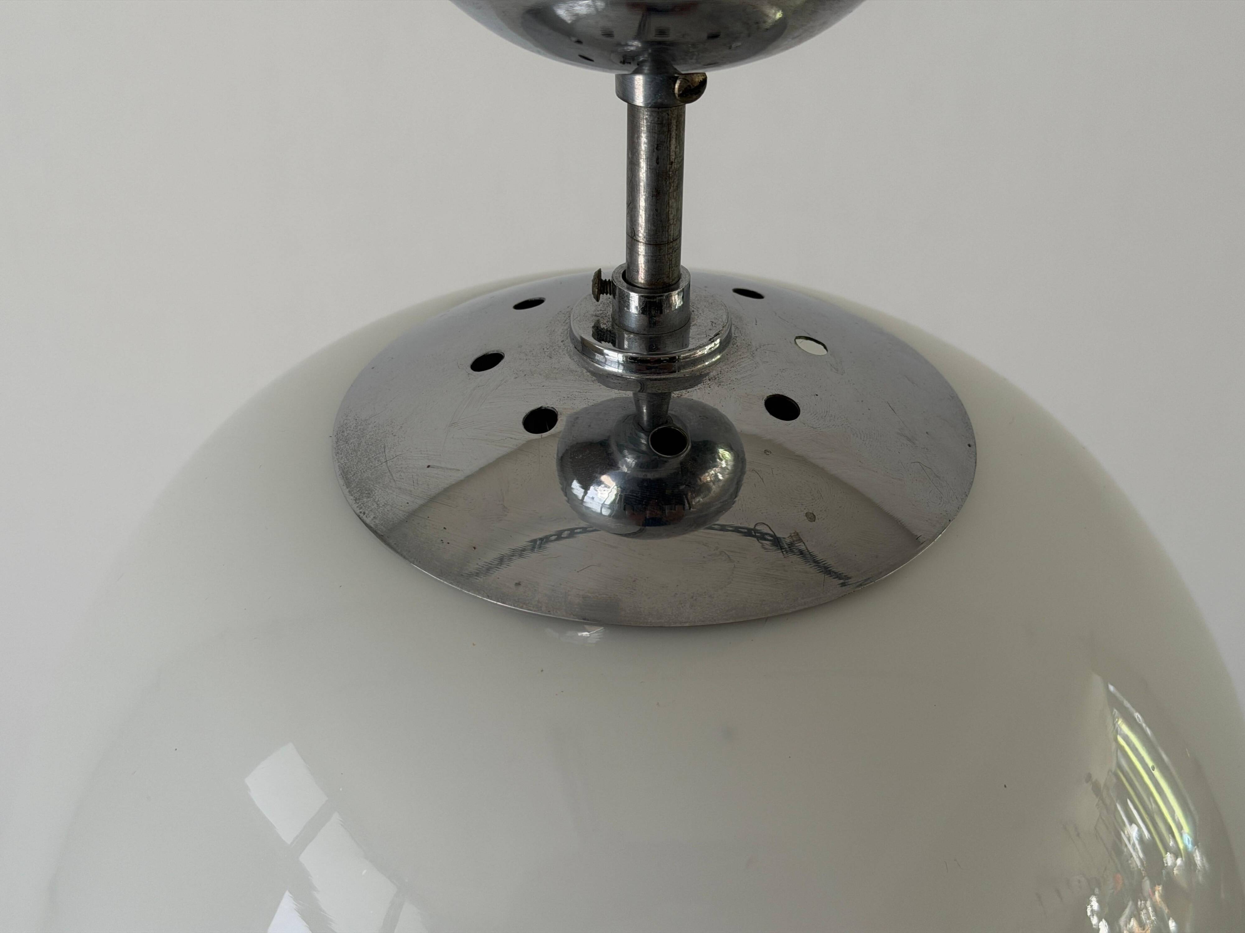 Opal glass ceiling light in Bauhaus style, Art Deco, 1940s, Germany