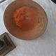 Mushroom lamp in glass paste and bronze Art Nouveau
