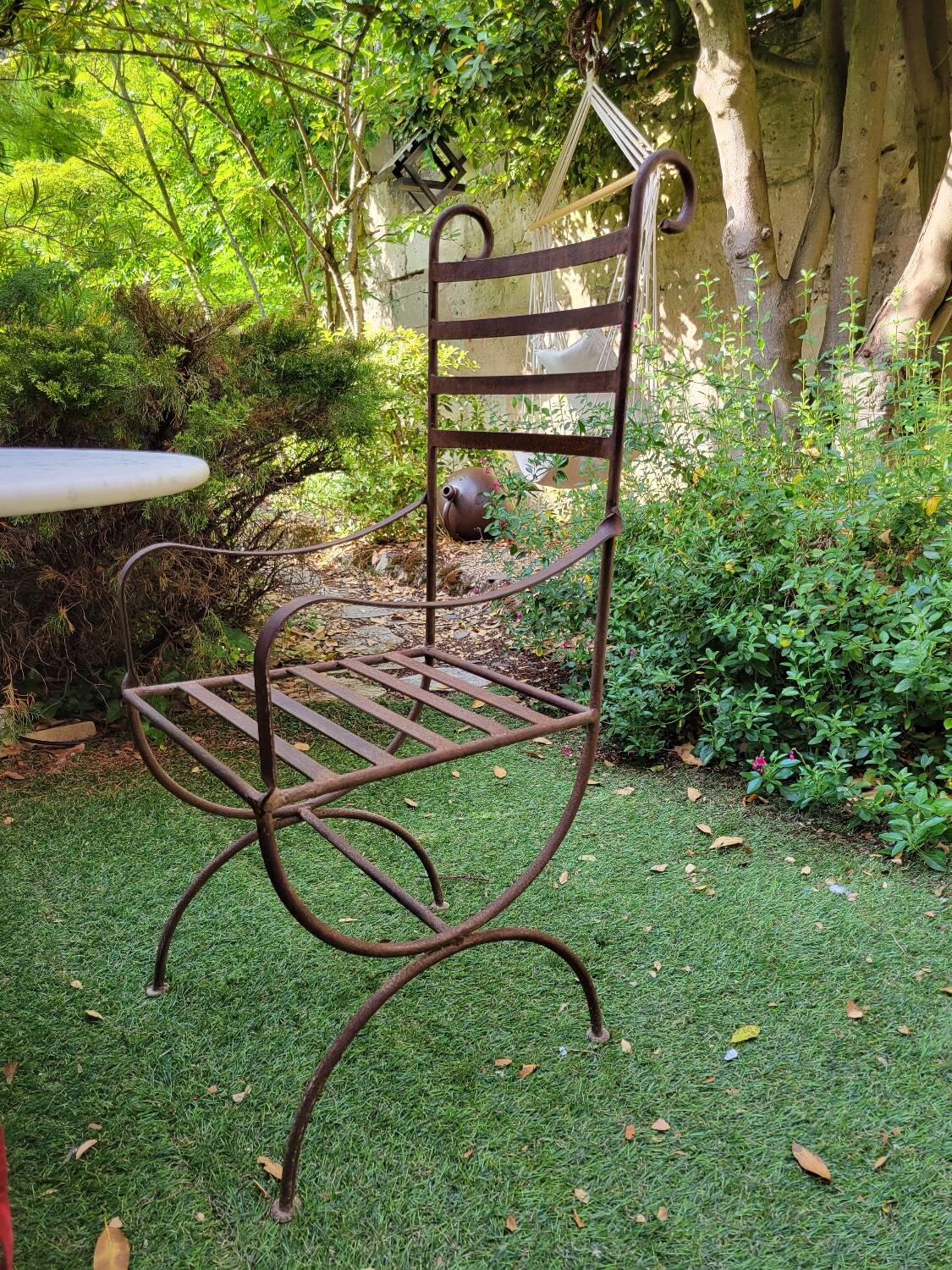 4 fauteuils en fer forgé