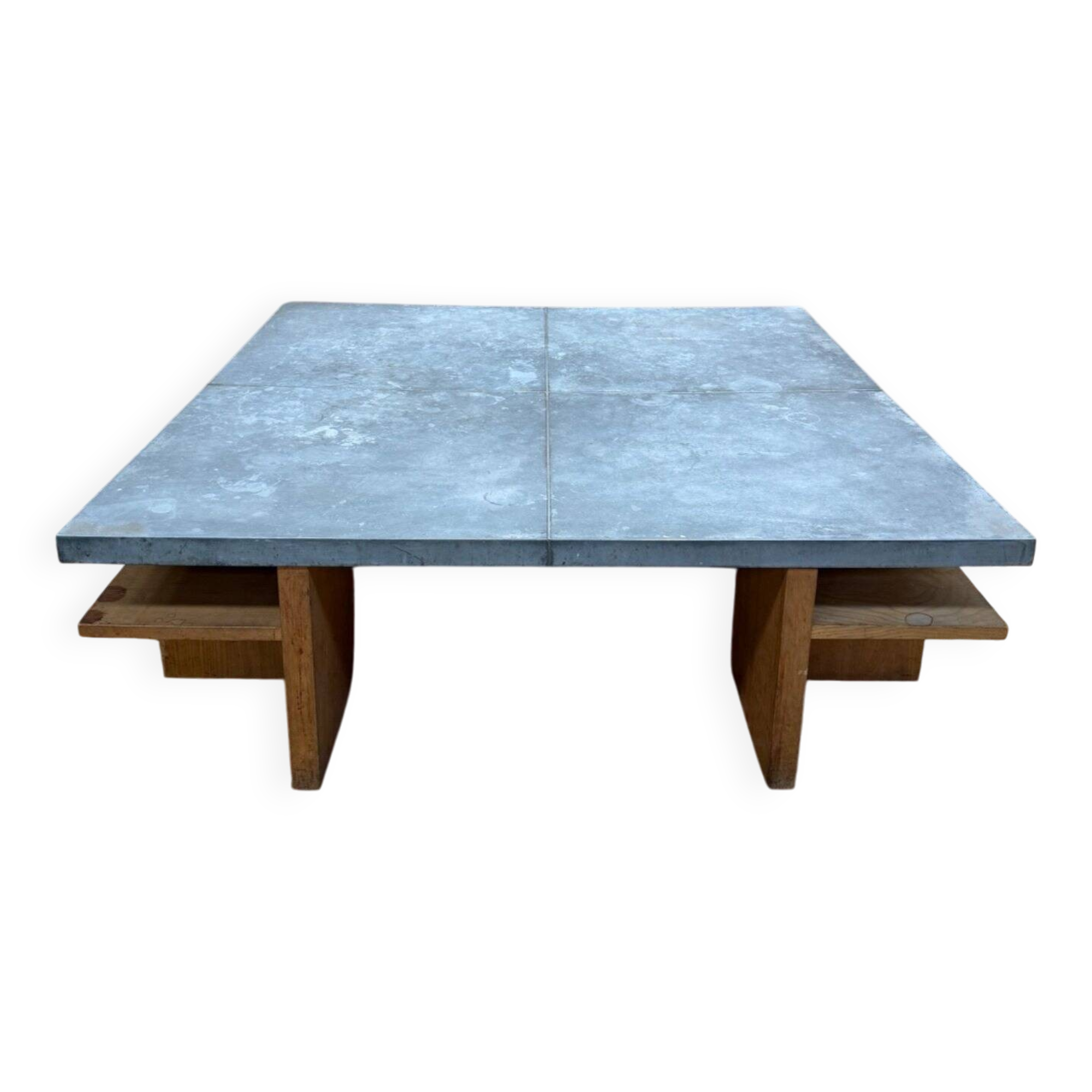 Table basse en frêne et zinc "The Conran Shop Paris"