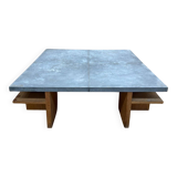 Table basse en frêne et zinc "The Conran Shop Paris"
