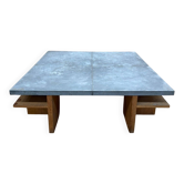 Table basse en frêne et zinc "The Conran Shop Paris"