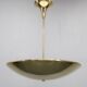 Restored Bauhaus or Art Deco brass chandelier, Czechoslovakia, circa 1930s