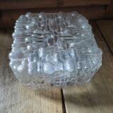 Ceiling lamp glass globe pineapple metal support