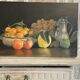 Oil on canvas, still life with fruit