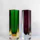 Sommerso vases in Murano glass by Flavio Poli, 1970s, set of 2