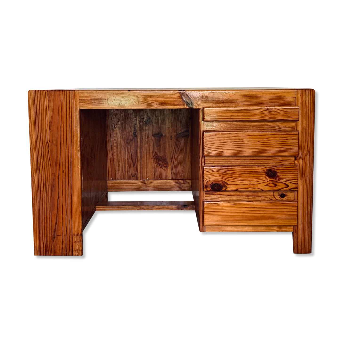 Bureau vintage en pin style maison Regain