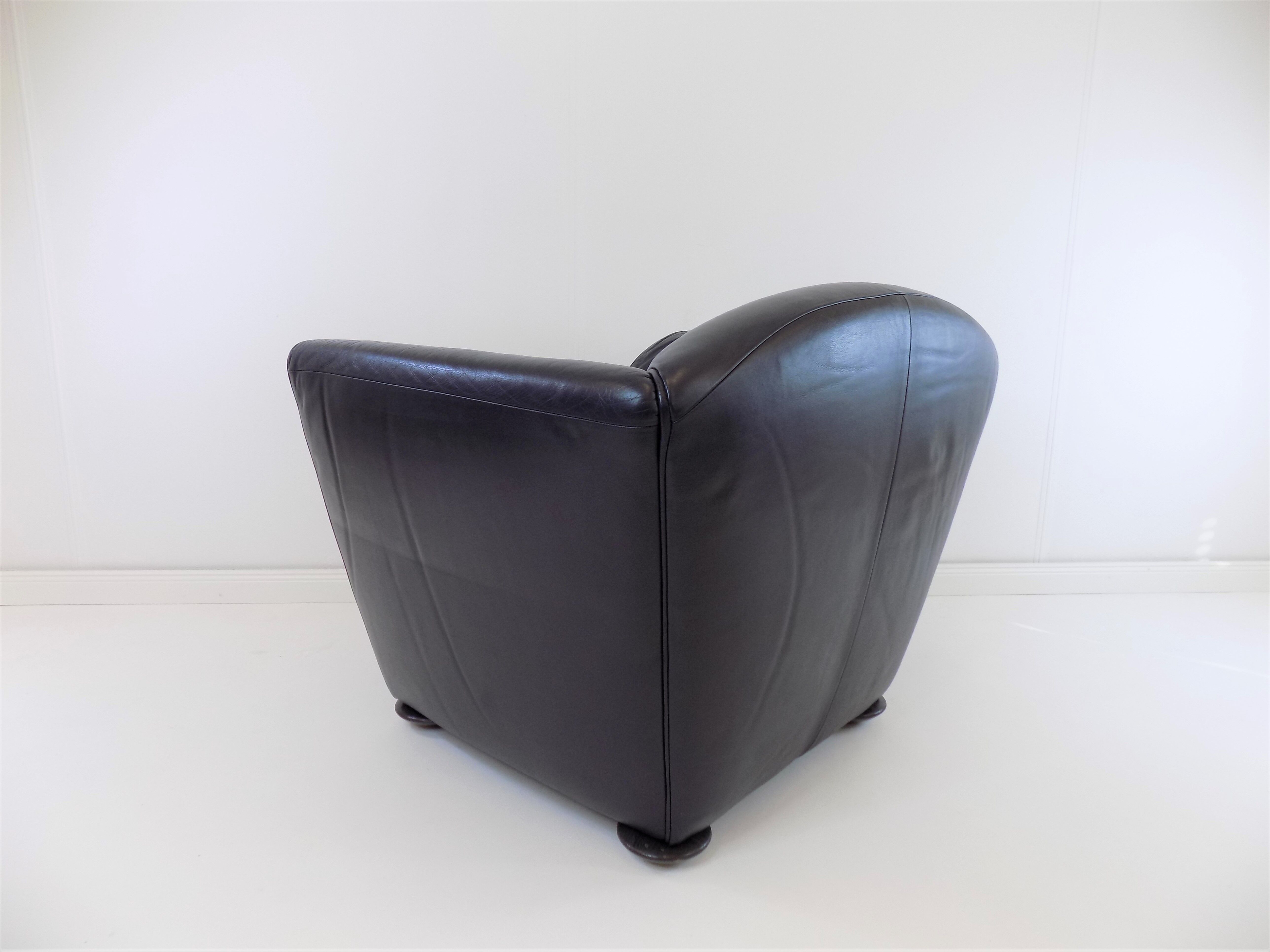 Set de 2 fauteuils en cuir par Peter Maly