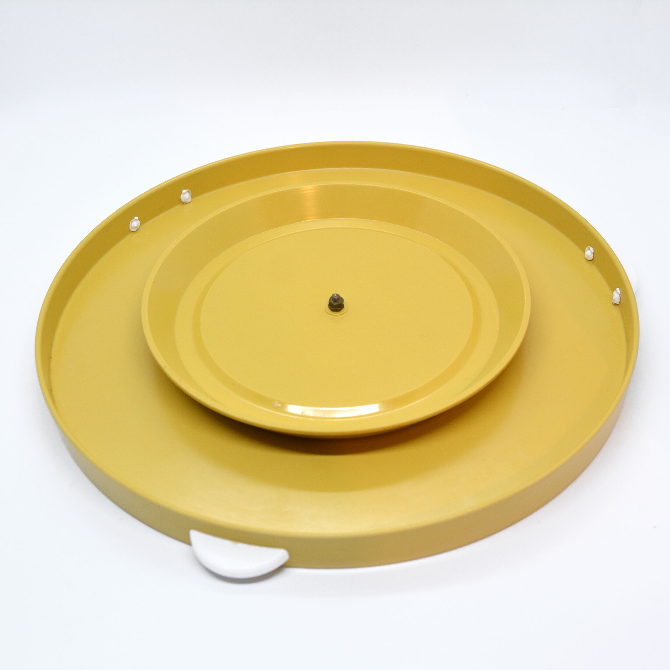 Yellow modernist cake turntable Germany, 1960