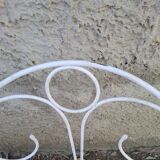 Paire de fauteuil en fer blanc ancien
