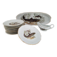 Service à poisson vintage en porcelaine de Sologne Lamotte décor poissons d'eau douce