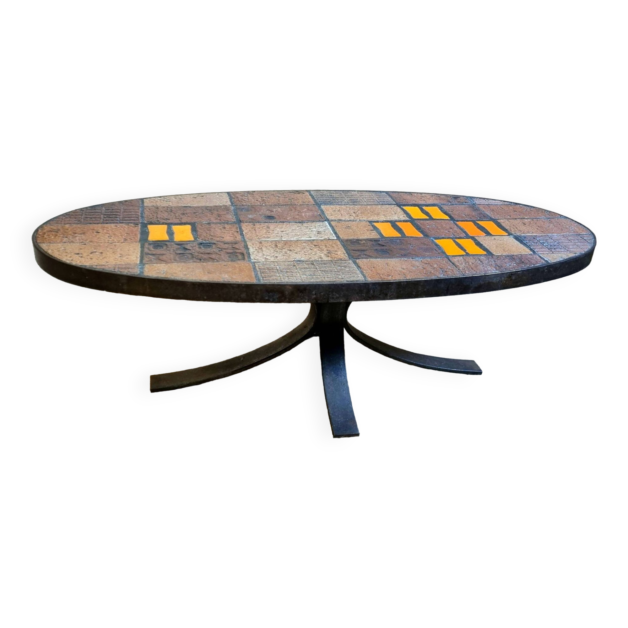 70s ceramic coffee table La Roue