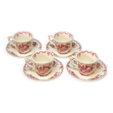 4 Mason's Fruit Basket Coffee Cups and Saucers Made In England