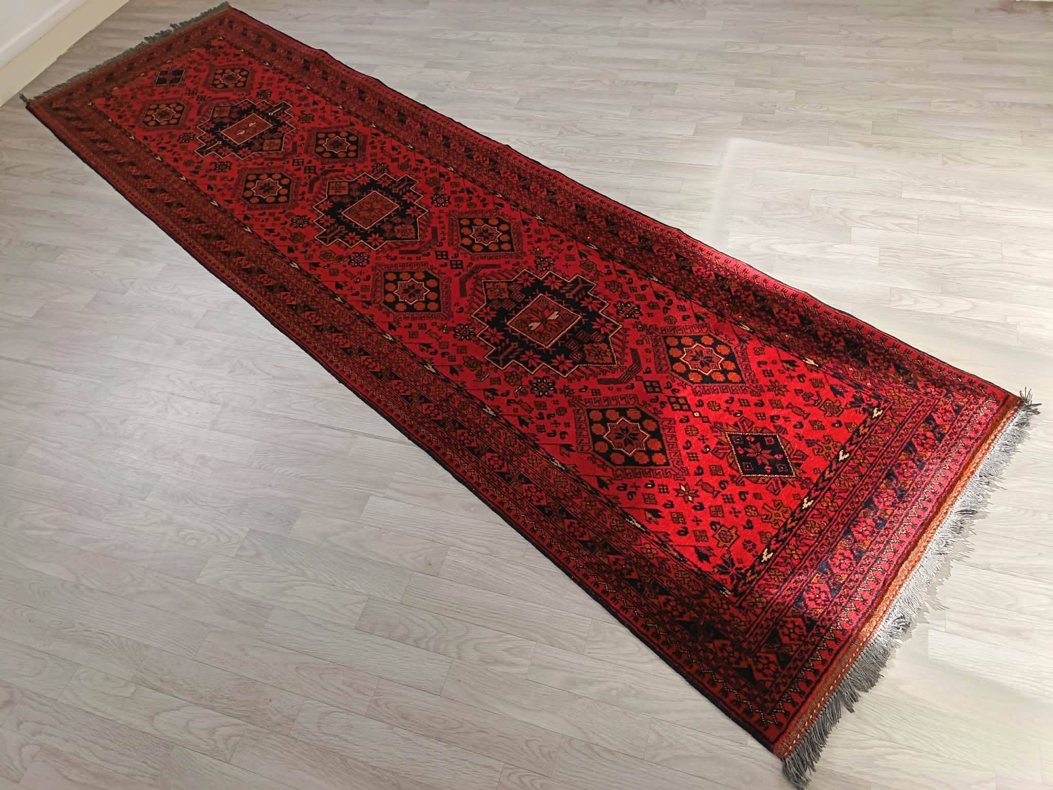 Handmade Afghan Khanmadoui hallway rug