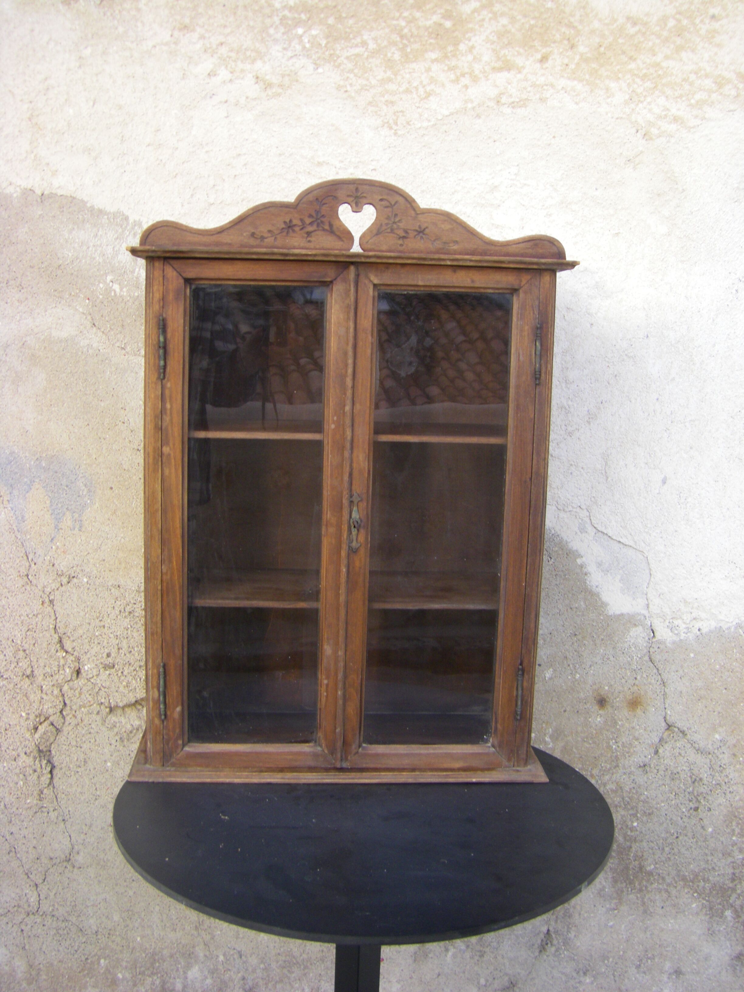 Old wall display case