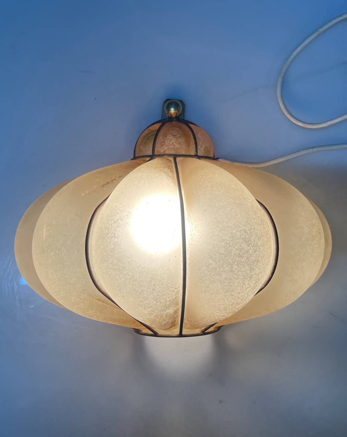 Wrought Iron & Murano Glass Wall Sconces, Italy, 1960s, Set of 2 