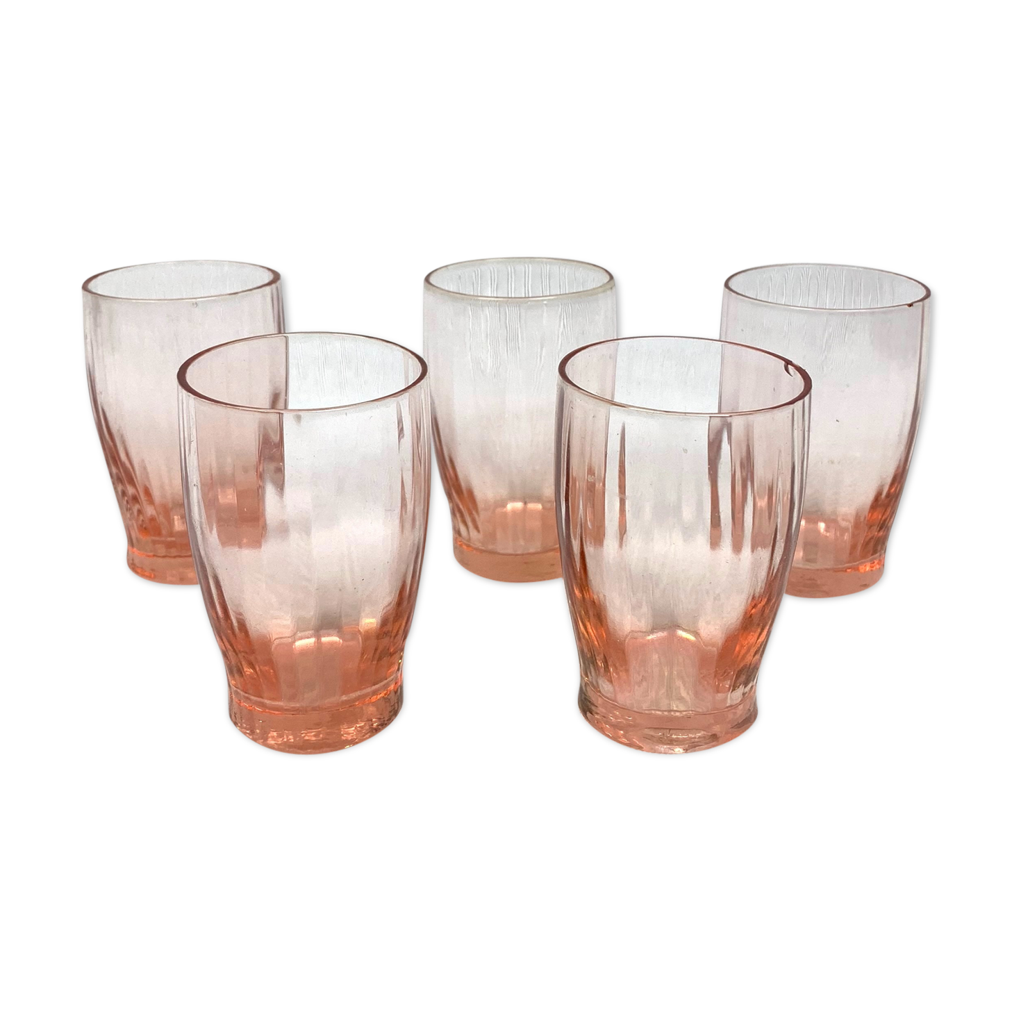 Lot of 5 shot glasses Rosaline Arcoroc