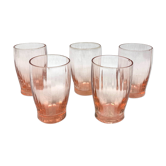 Lot of 5 shot glasses Rosaline Arcoroc