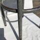 Industrial stool seat dark grey leather