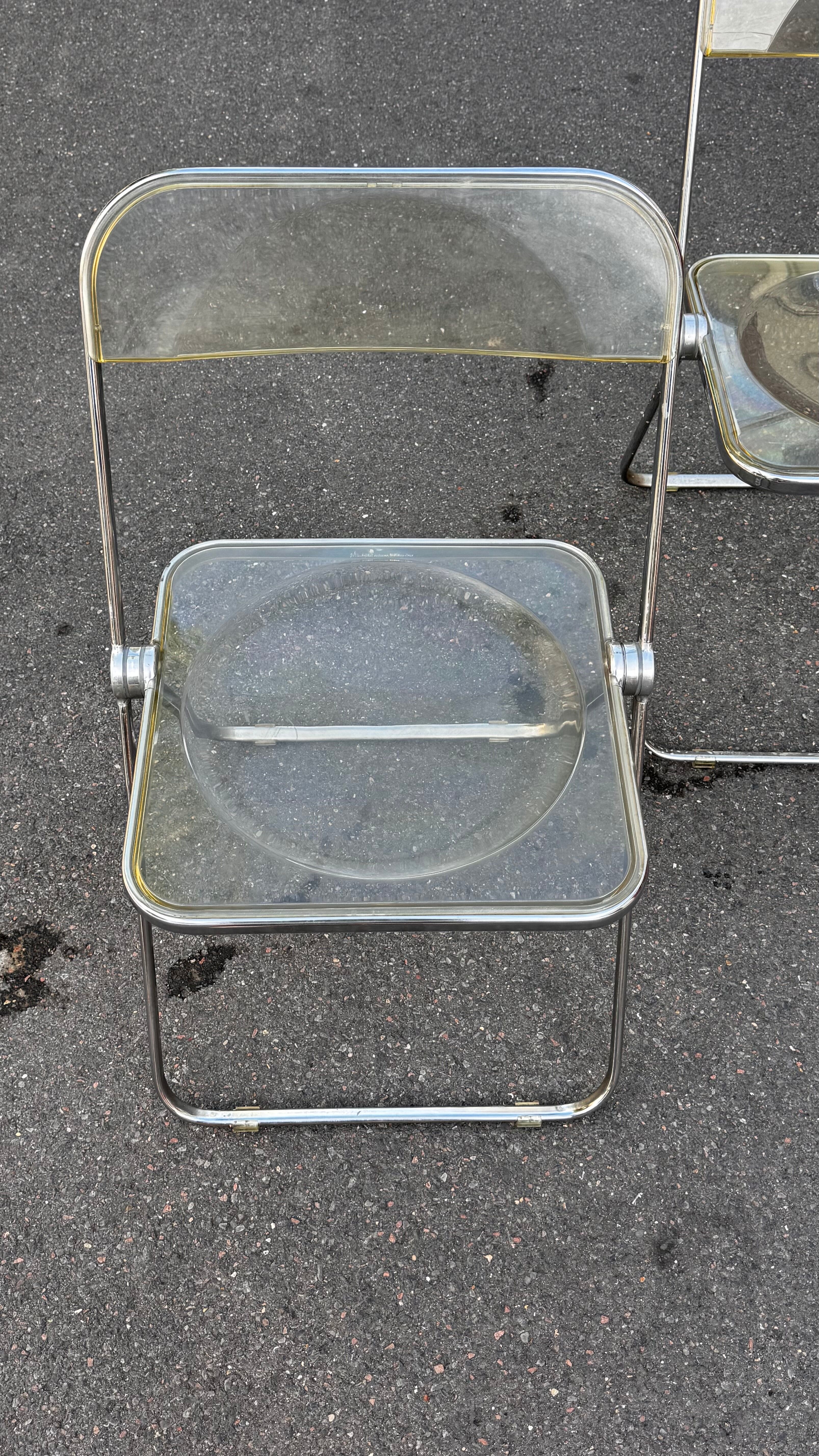 Lot de 3 chaises Plia - GianCarlo Piretti