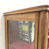 1950s Brazilian modernist library in exotic wood and lacquer.