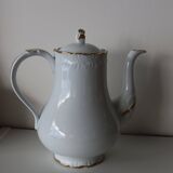 Théière Tharaud, porcelaine de Limoges, or fin